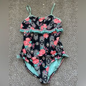 Womens floral one piece swimsuit